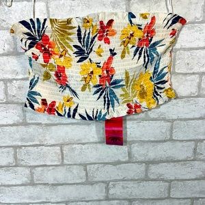Goa beachwear by Japna floral tube top size Large